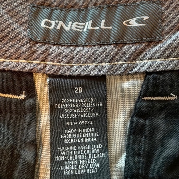 O’Neill Paramount 2 Gray Tweed Print 10” Shorts Size 28 - Picture 4 of 8